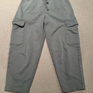 Madewell Hemp-Cotton Cargo Sweatpants - sage green - small
